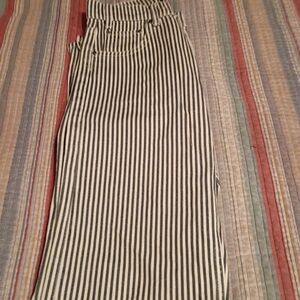 Anine Bing Black and White Striped Chinos